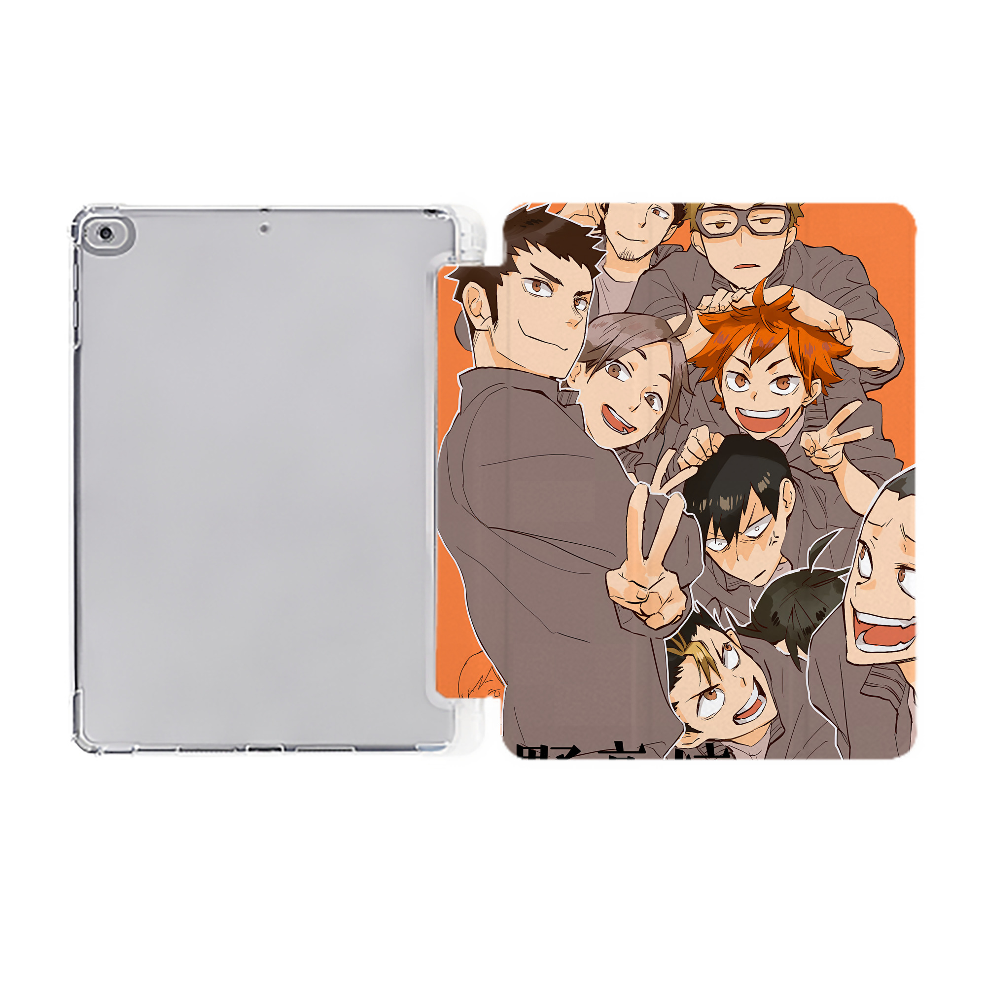 （画像用） ハイキュー!! Haikyu!! IPad ケース ペン収納付き 三つ折りスタンド PUレザー×シリコン 対応機種9.5/10.5/10.9インチ